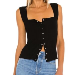 Michael Lauren black snap up tank size medium